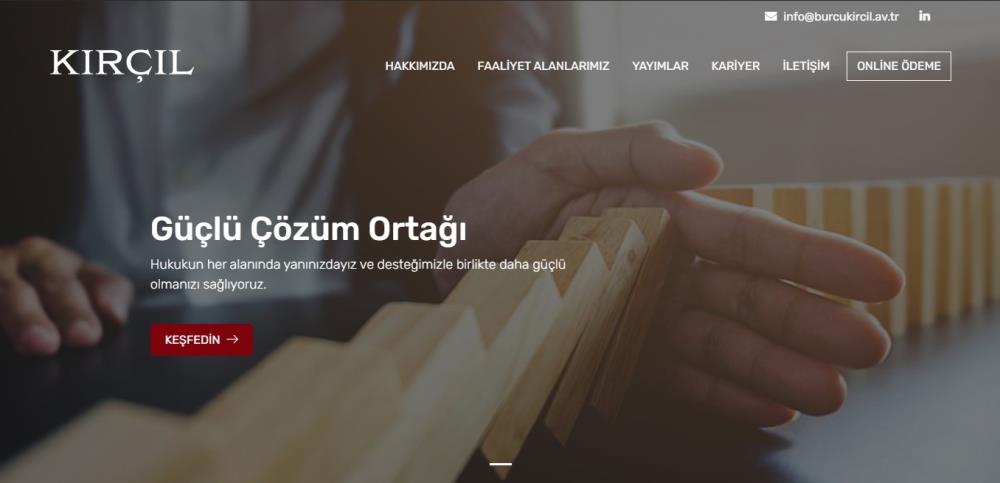 Kırçıl Hukuk Bürosu Web sitesi Tasarımı  için TTR Bilişim' i Tercih Etti . 