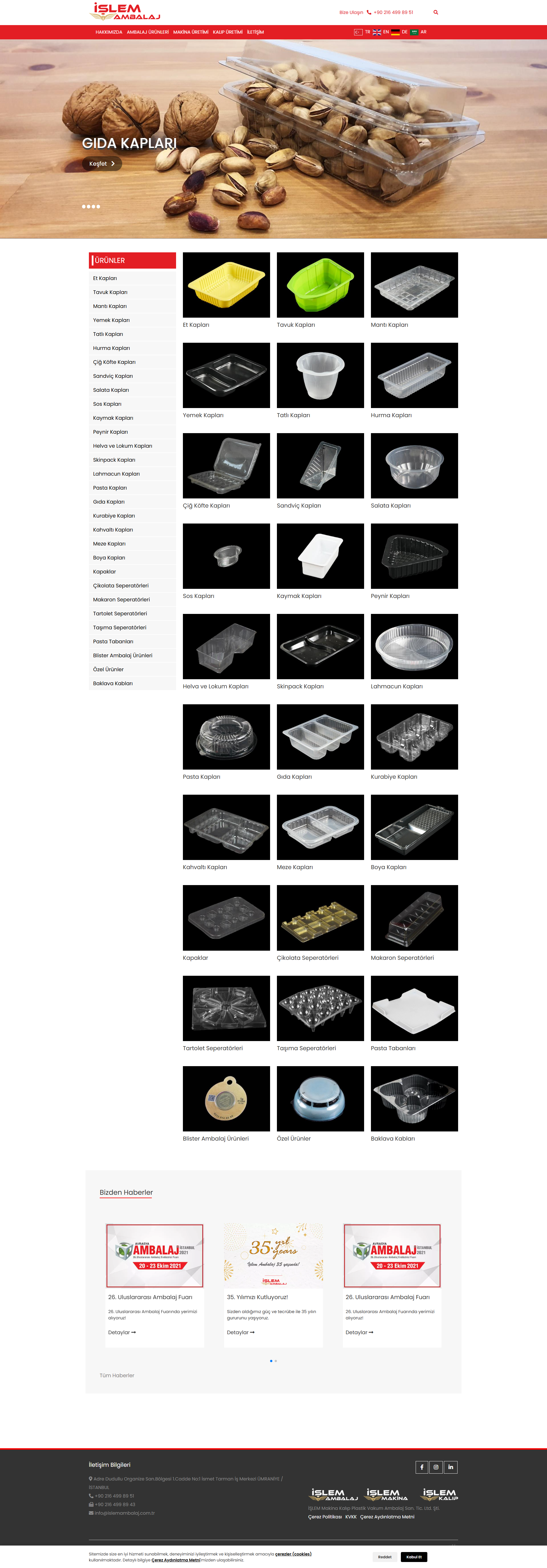İşlem Ambalaj web sitesi ekran görüntüsü