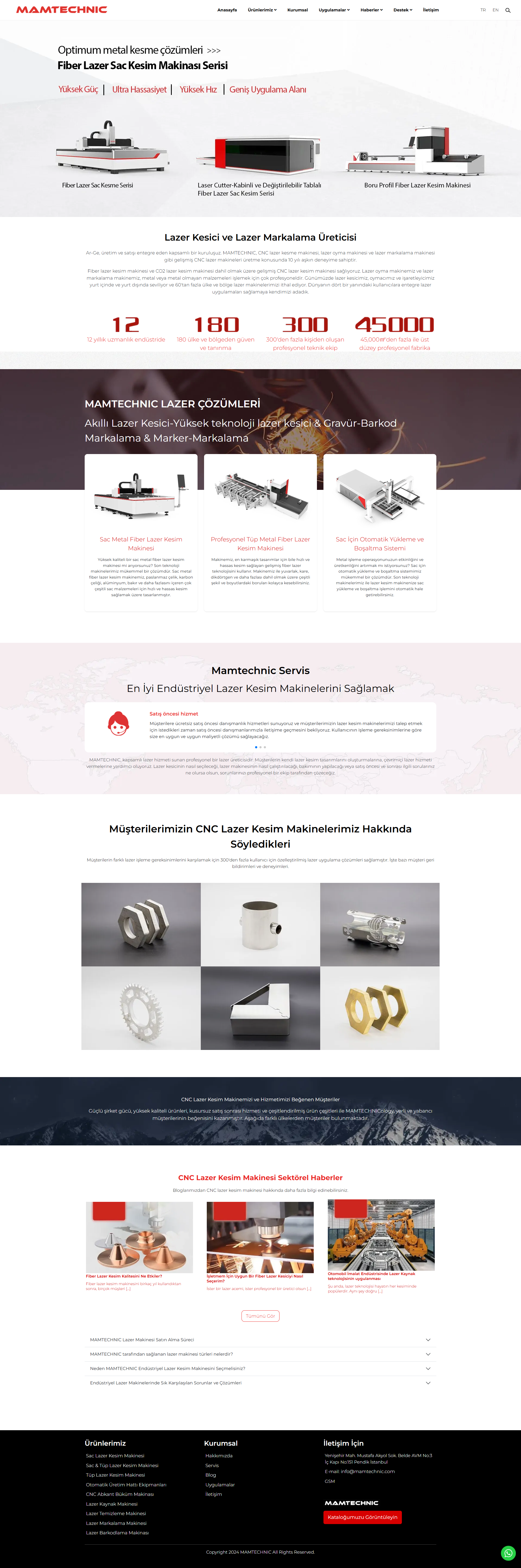 Mamtechnic web sitesi ekran görüntüsü