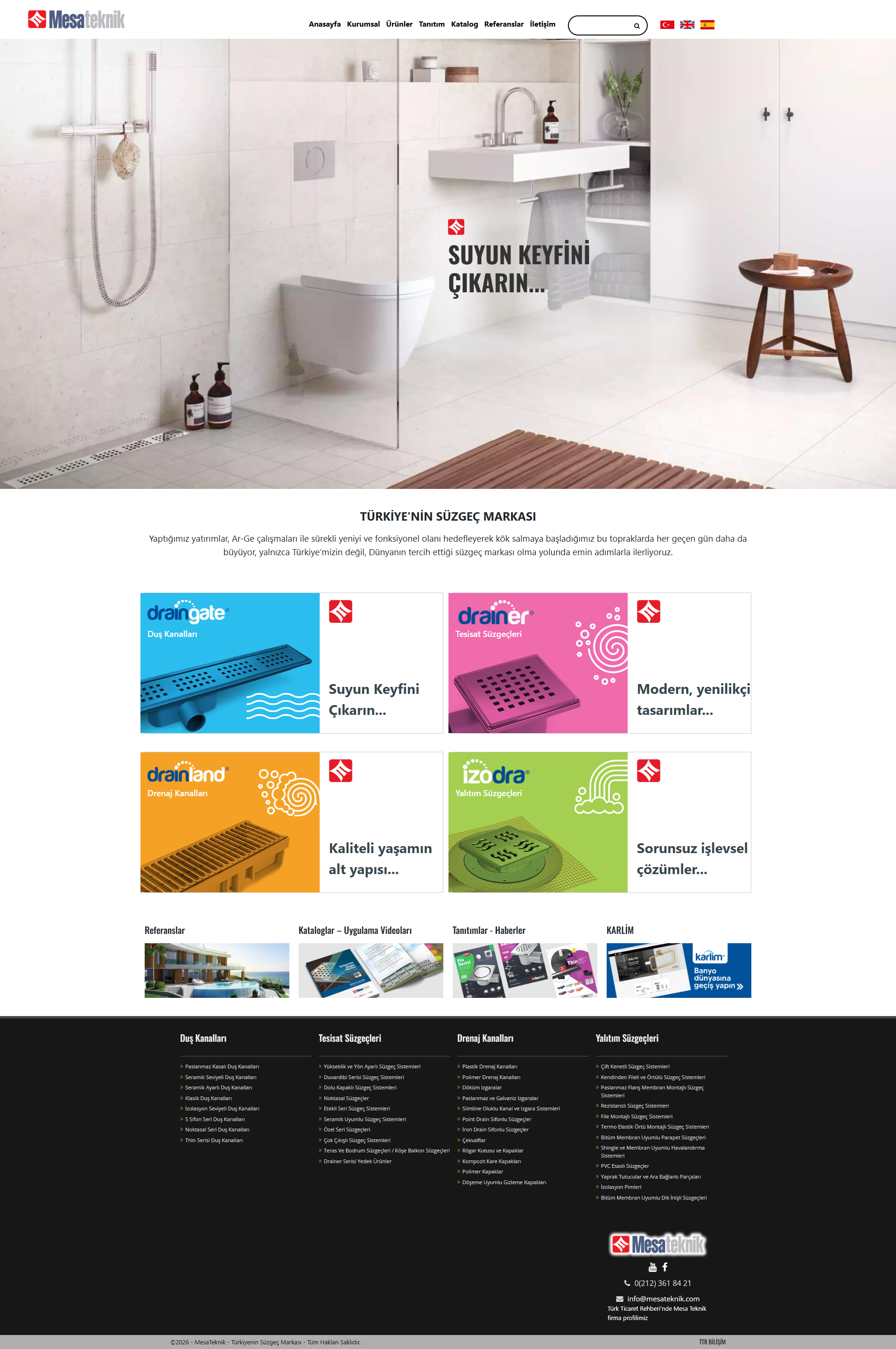 Mesa Teknik web sitesi ekran görüntüsü